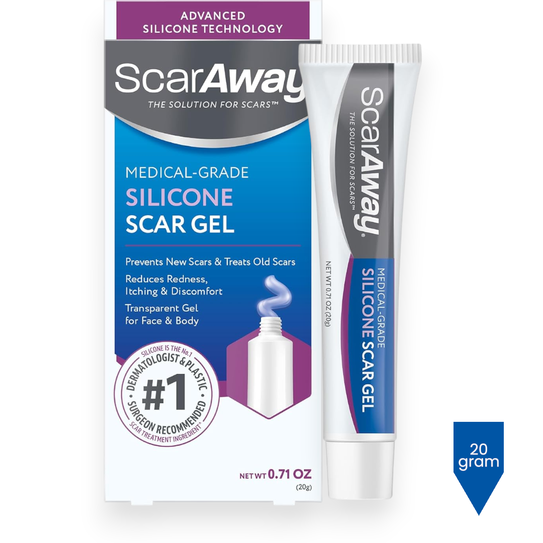 ScarAway 100% Medical-Grade Silicone Scar Gel-0.71oz (20g)