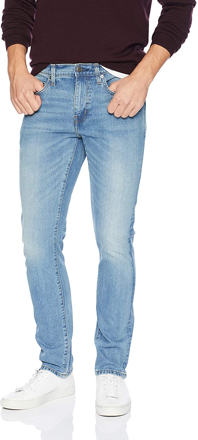 Amazon Essentials Men's Skinny-Fit Stretch Jean 36W 28L Color: Light Wash