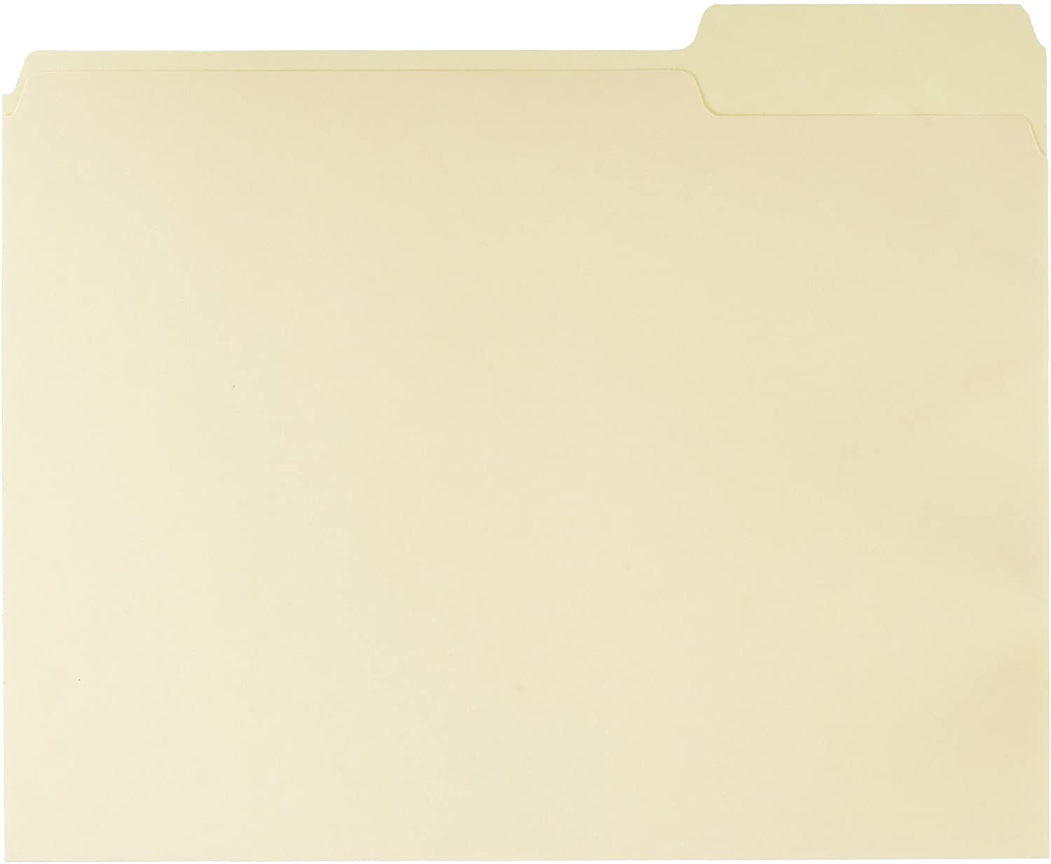 Amazon Basics 1/3-Cut, Right Position File Folders, Letter Size, Manila - Pack of 100