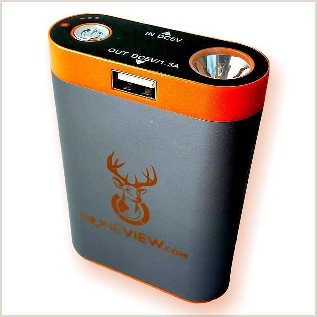 BoneView Hand Warmer Phone Charger - Hot Pocket Lithium Ion Battery Pack, Up to 115 Degree Heat for 6 Hours, Charge Phones, Flashlight, Rechargeable 7200mAh Portable Power Bank
