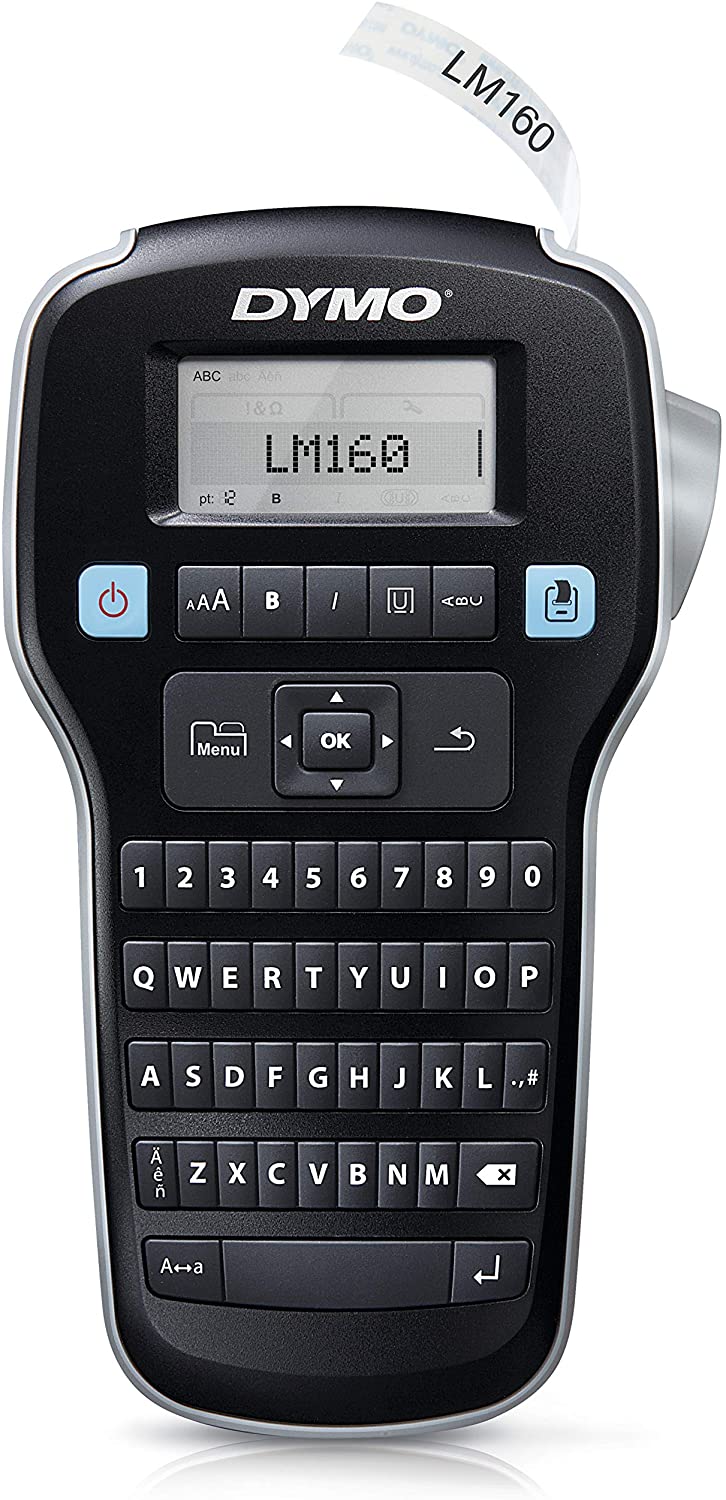 DYMO Label Maker | Label Manager 160 Portable Label Maker, One-Touch Smart Keys, QWERTY Keyboard, Large Display, for Home & Office