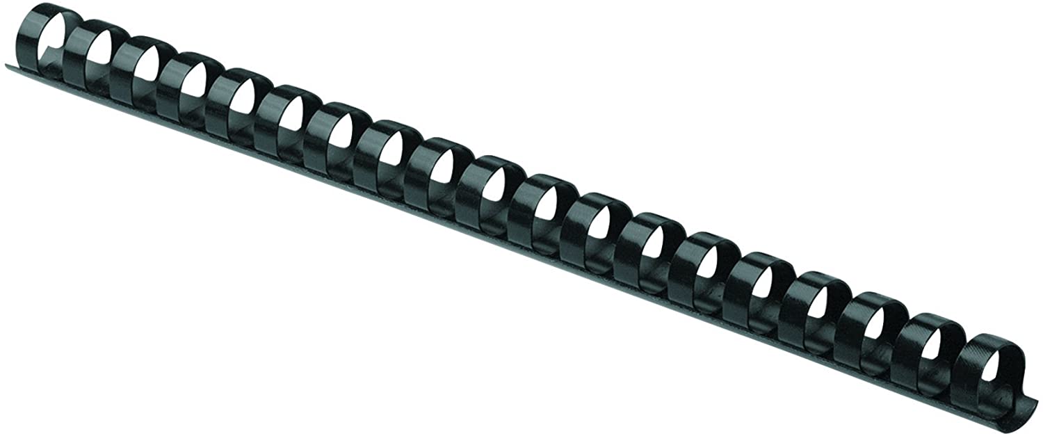 Fellowes 52326 Plastic Comb Bindings, 1/2" Diameter, 90 Sheet Capacity, Black (Pack of 100 Combs)