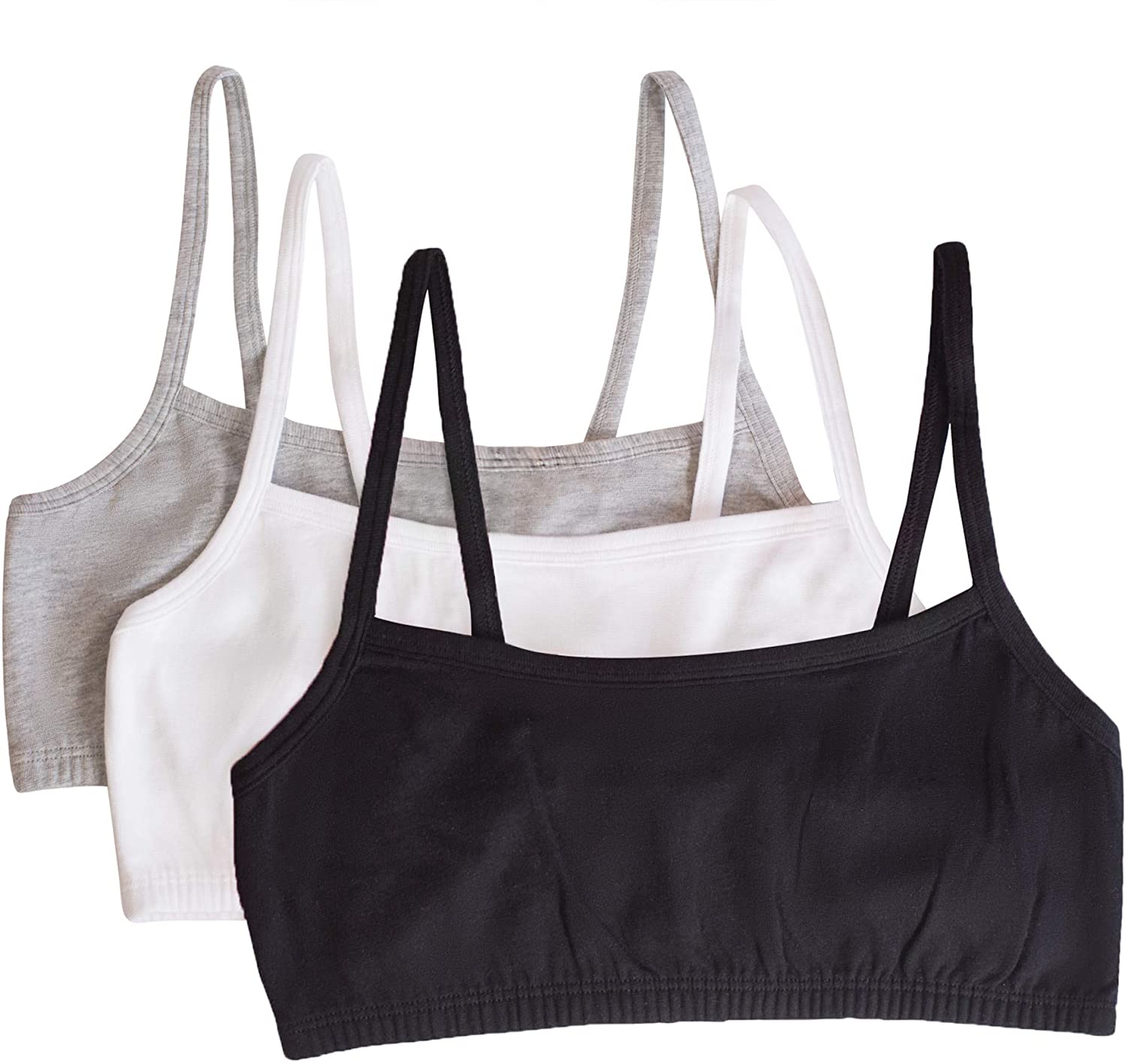 Fruit of the Loom Womens Cotton Pullover Sport Bra Pack of 3 