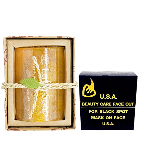 K.Brothers Whitening Face Soap Turmeric Tamarind & Honey Luffa Soap 100g. Beauty Care Face Dark Spot Brightening Aura Skin