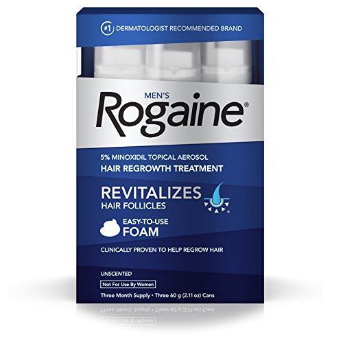 Men's ROGAINE® 5% Minoxidil Unscented Foam for Thinning Hair, 3-Month Supply