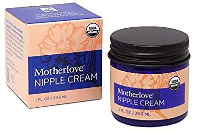 Motherlove Nipple Cream (1 oz.) Organic Lanolin-Free Herbal Salve for Soothing Sore Nursing Nipples – Unscented Ointment, No Need to Wash Off Prior to Breastfeeding, Great as a Pump Lubricant