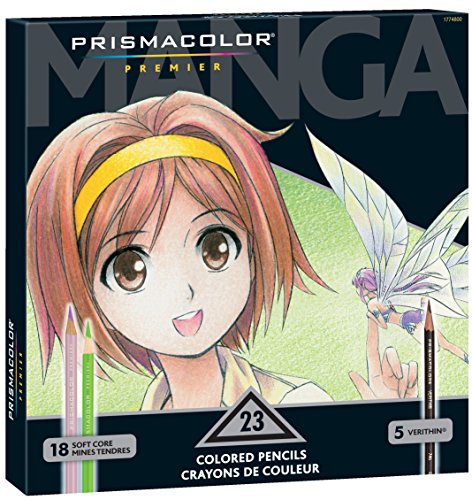 Prismacolor 1774800 Premier Colored Pencils, Manga Colors, 23-Count