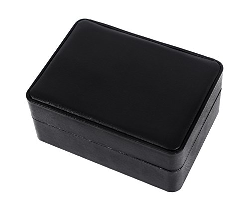 Salutto PU Box Cufflinks Tie Clip Brooch Lapel Storage Case Box Boutique Black