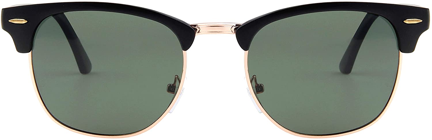 Stylle Polarized Semi Rimless Sunglass For Men Women Half Horn Ladies Shades Unisex Sunglasses With Case