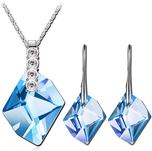 Valentine Gifts Jewelry for Women Snow Queen 5A Cubic Zirconia Necklace Bracelet Earrings Jewelry Set fashion jewellery