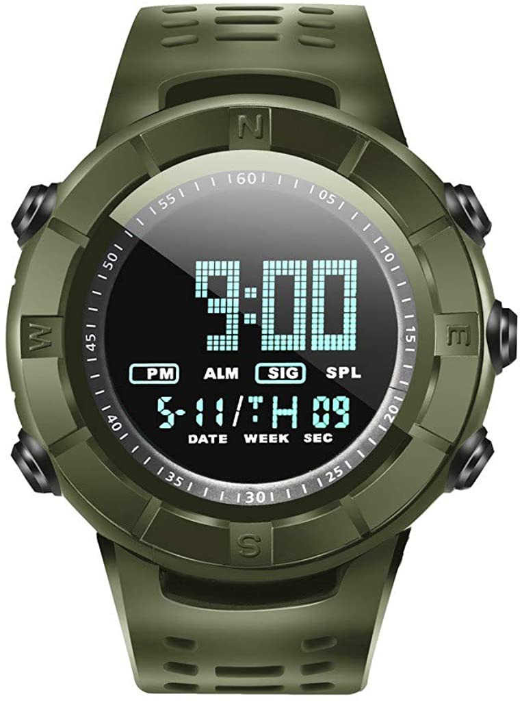 Watches for Men Hessimy Men's Digital Sports Watch LED Screen Large Face Military Watches and Waterproof Casual Luminous Electronics Watch Back Light Outdoor Simple Army Wrist Watch