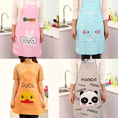 Kitchen Apron Home Cooking Baking Gardening Apron for Women Ladies Hostess