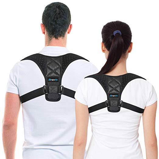 Best Posture belt Corrector & Back Support Brace for Women and Men by BRANFIT, Figure 8 Clavicle Support Brace is Ideal for Shoulder Support, Upper Back & Neck Pain Relief