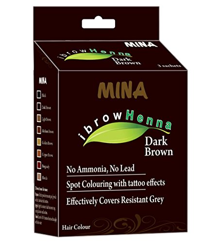 Mina Eyebrow Henna Dark Brown Regular Pack & Tinting Kit For Brow Dye