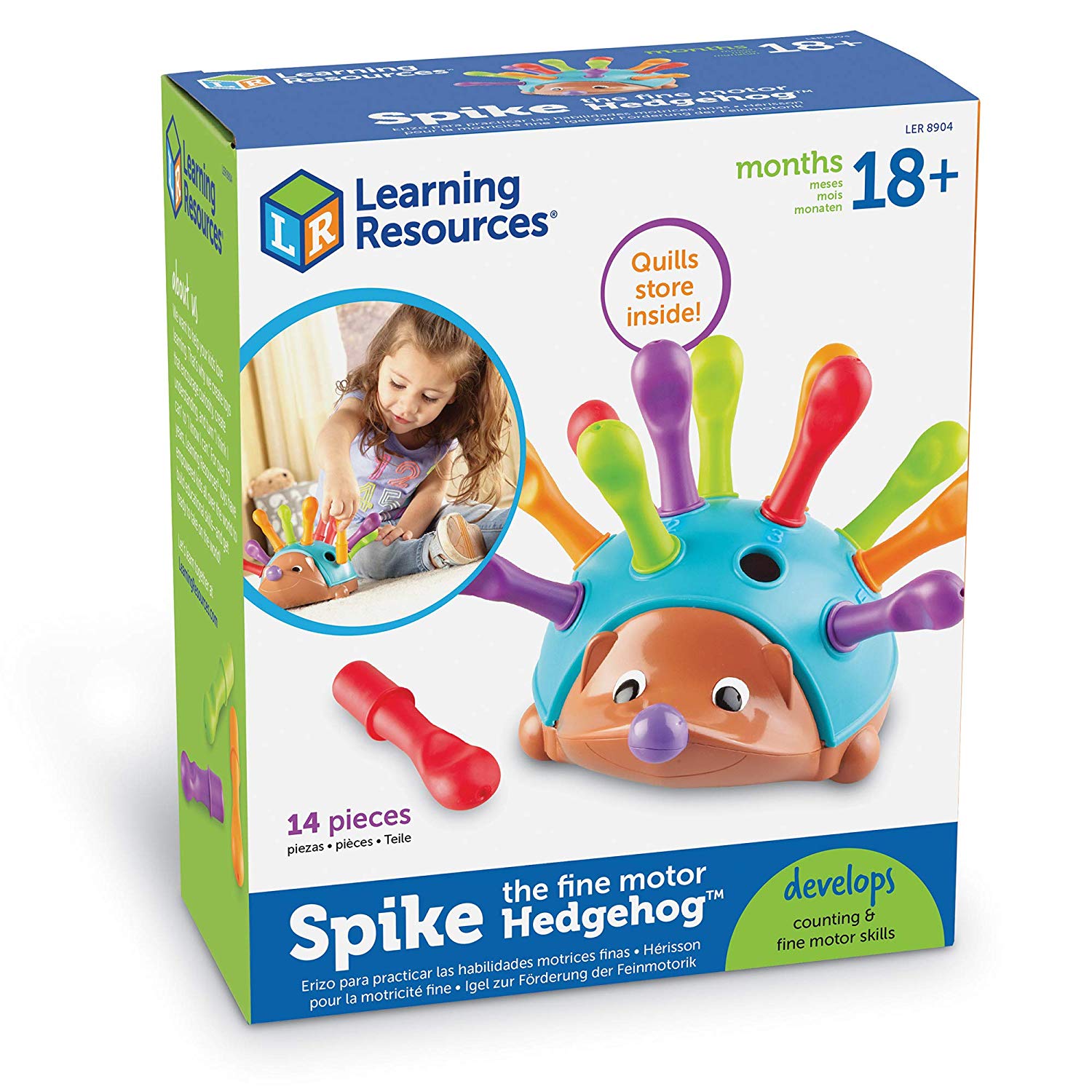 Learning Resources Spike The Fine Motor Hedgehog, Sensory, Fine Motor Toy, Ages 2+