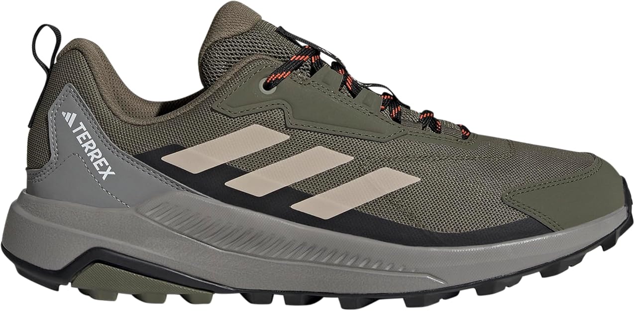 Adidas Men's Terrex Anylander Hiking Sneaker - Lightweight Trail Shoe for Hiking & Outdoor Adventure | Olive Strata/Wonder Beige/Black)