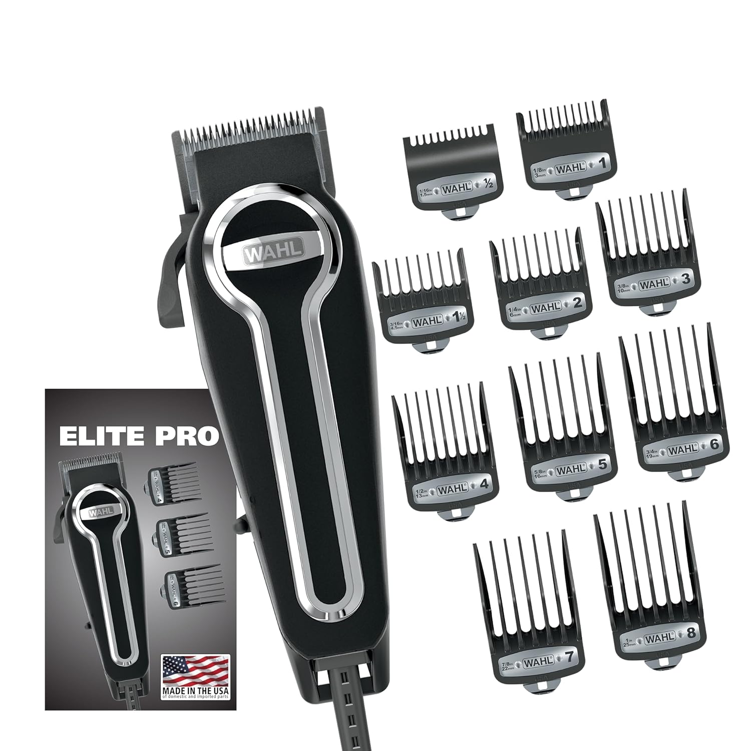 Wahl Elite Pro High Performance Haircut Kit # 79602M, Black