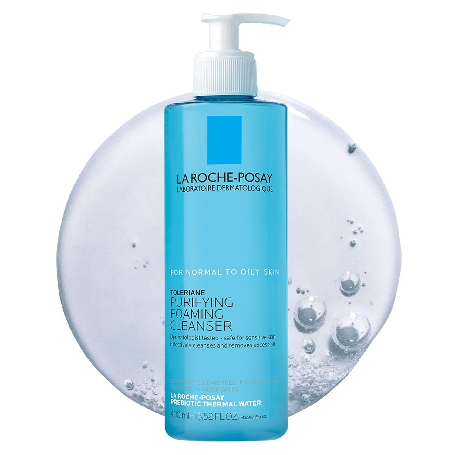 La Roche-Posay Toleriane Purifying Foaming Face Wash Cleanser for Normal to Oily Sensitive Skin, 13.5 fl. oz.