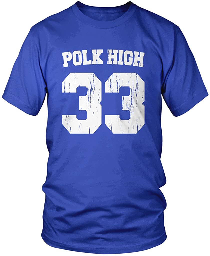 Amdesco Polk High, Al Bundy Football Jersey Men's T-Shirt, Blue, XL