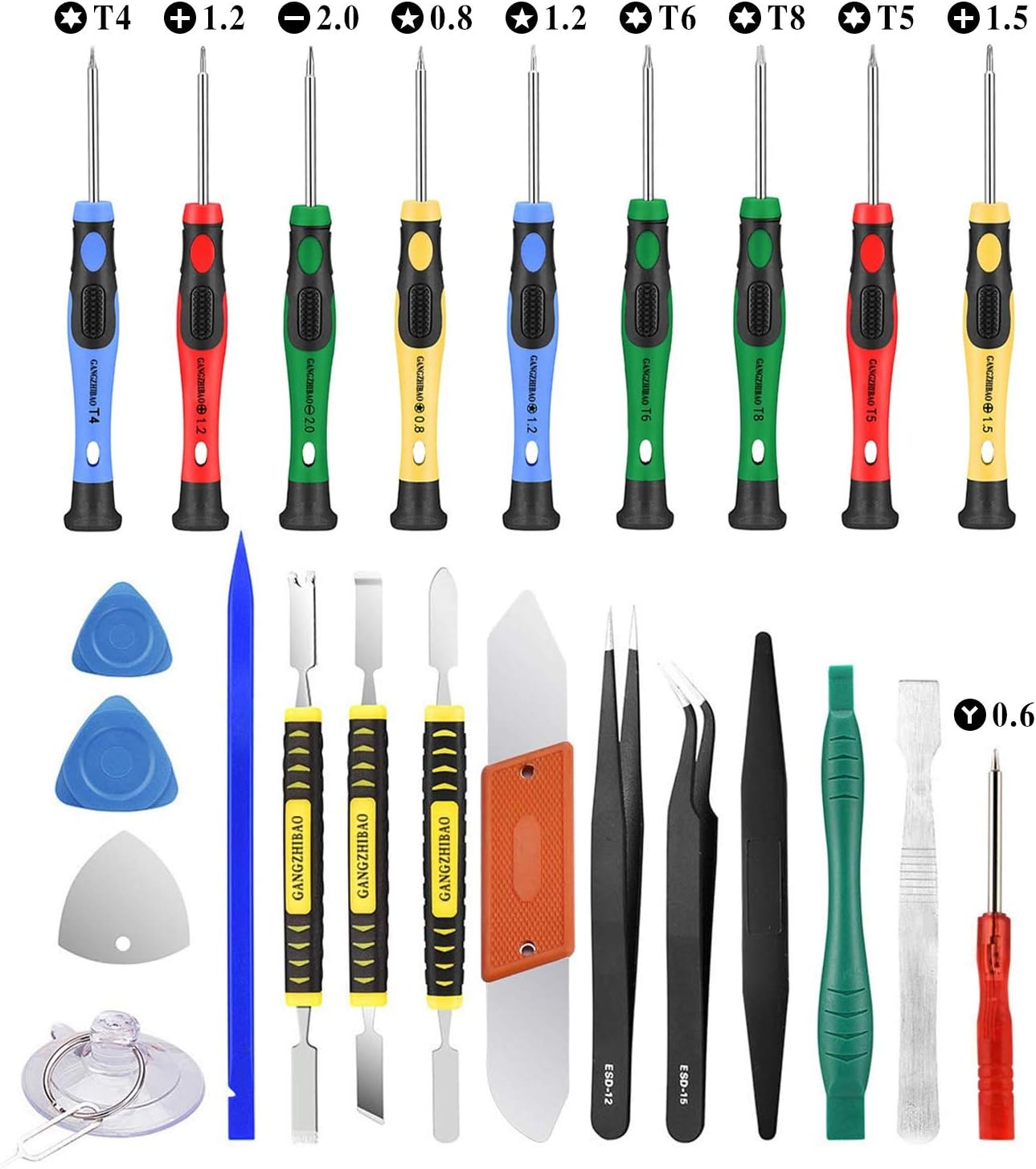 GangZhiBao 25pcs Electronics Repair Tool Kit - Precision Magnetic Screwdriver Set for iPhone, Samsung, Smartwatch, iPad, PS5, Laptop, PC Battery Replacement | USA/UK Imported via Amazon Pakistan