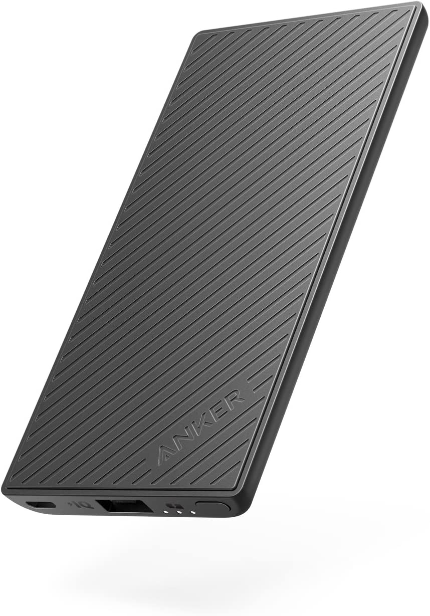 Anker PowerCore Slim 5000 Portable Charger, Ultra Slim 5000mAh External Battery with Fast-Charging PowerIQ, Pocket Friendly Power Bank, Perfectly designed for Smartphones