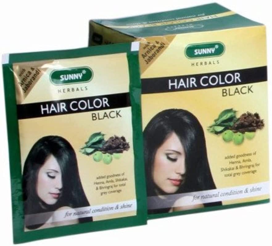 Baksons Herbal Hair Color Black Pack of - 12 Sachets