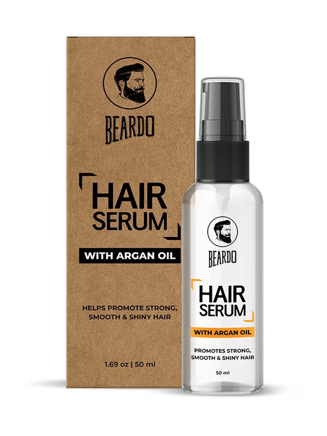 Beardo Hair Growth Serum for Men with Argan Oil - 1.69 Oz Frizz Control & Hair Smoothing Serum for Softer, Shinier, and Thicker Looking Hair - Daily Moisturizing Treatment