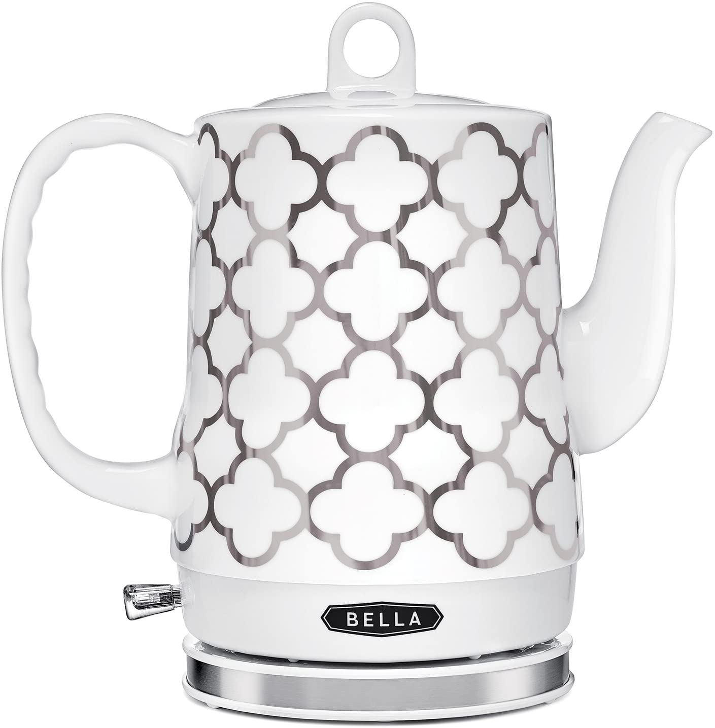 BELLA Electric Ceramic Tea Kettle Detachable Swivel Base & Boil Dry Protection Boil Water Kettle - 1.2 L, Copper