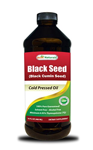 Best Naturals Black Seed Oil 16 OZ - Cold Pressed - Alcohol Free - Solvent Free - Black Cumin Seed Oil from 100% Genuine Nigella Sativa