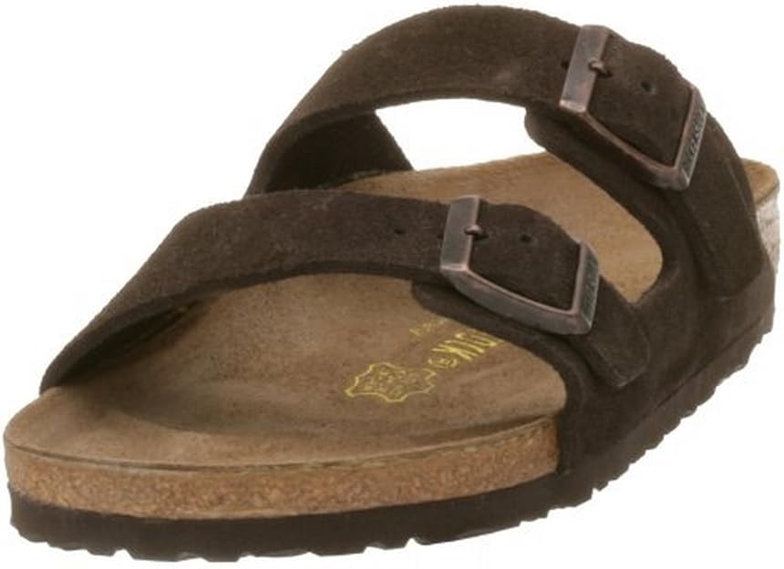 Birkenstock Arizona Leather Sandals – Mocha Color Unisex Cork Footbed Comfort Slides