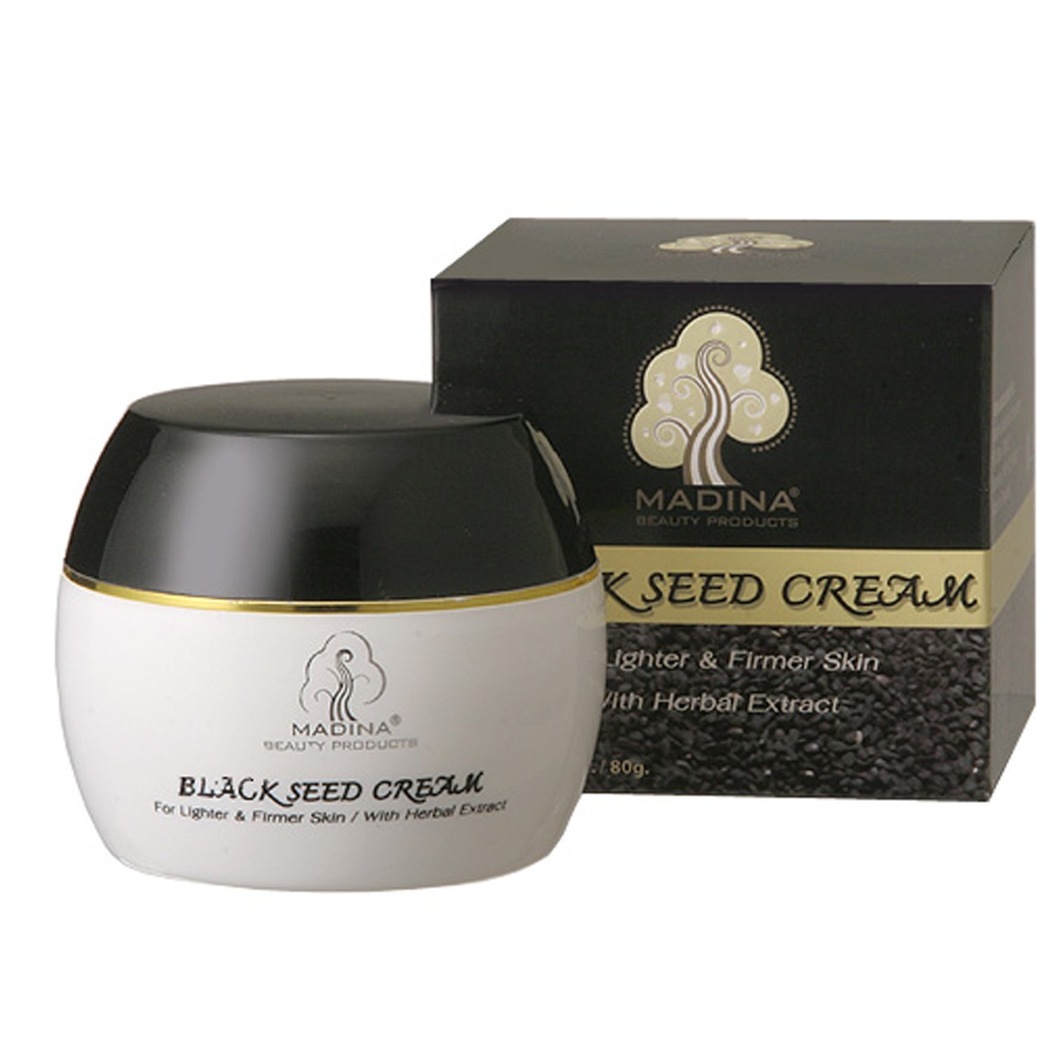 Black Seed Facial Cream/Lighter, Firmer Skin/Contains Black Seed Oil and Herbal Extracts. by Madina, 80g