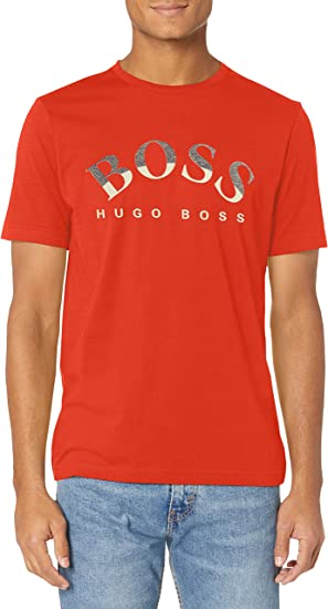 BOSS Men's Big Logo Jersey Cotton T-Shirt -  Chili Red