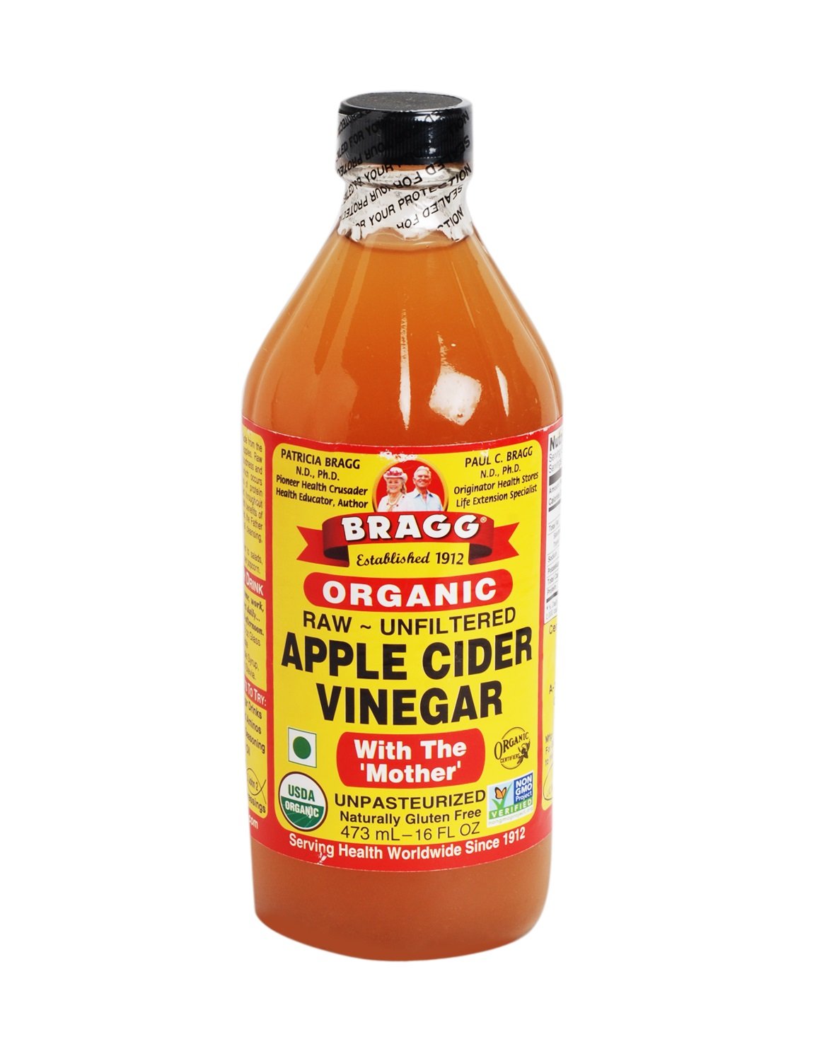 Bragg Organic Raw Apple Cider Vinegar, 16 Ounce (473ml) - 1 Pack