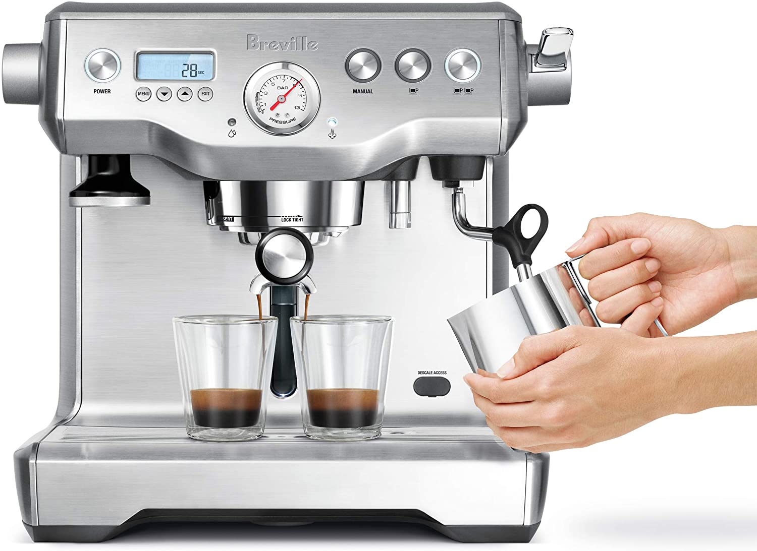 Breville BES920XL Dual Boiler Espresso Machine, Brushed Stainless Steel - Precision Coffee Maker