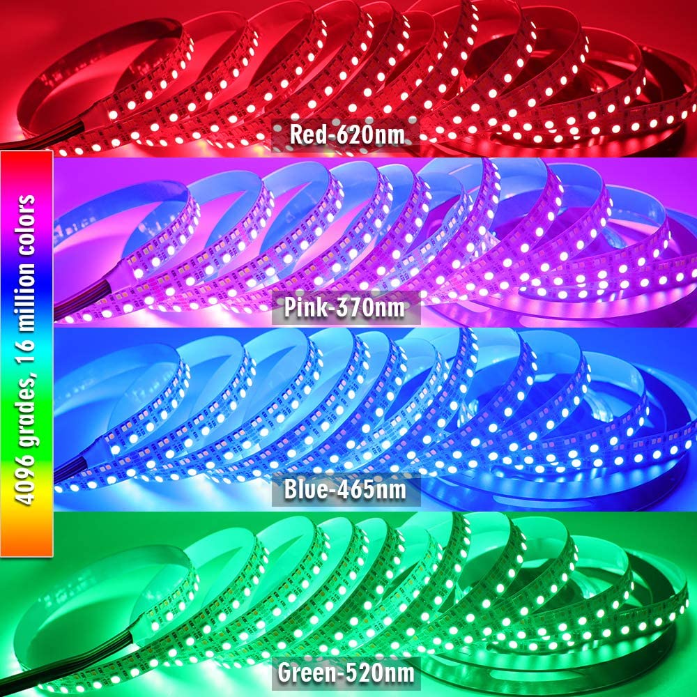 Brightest RGB+CCT Flexible led Strip Lights 270LEDs, Double Row Super Bright RGBWW Non-Waterproof Flexible LED Tape Light (DC24V)- 5 Meter