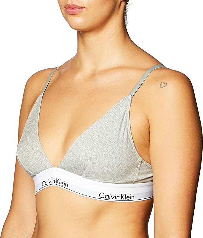 Calvin Klein Women's Modern Cotton Triangle Bra - Grey Heather