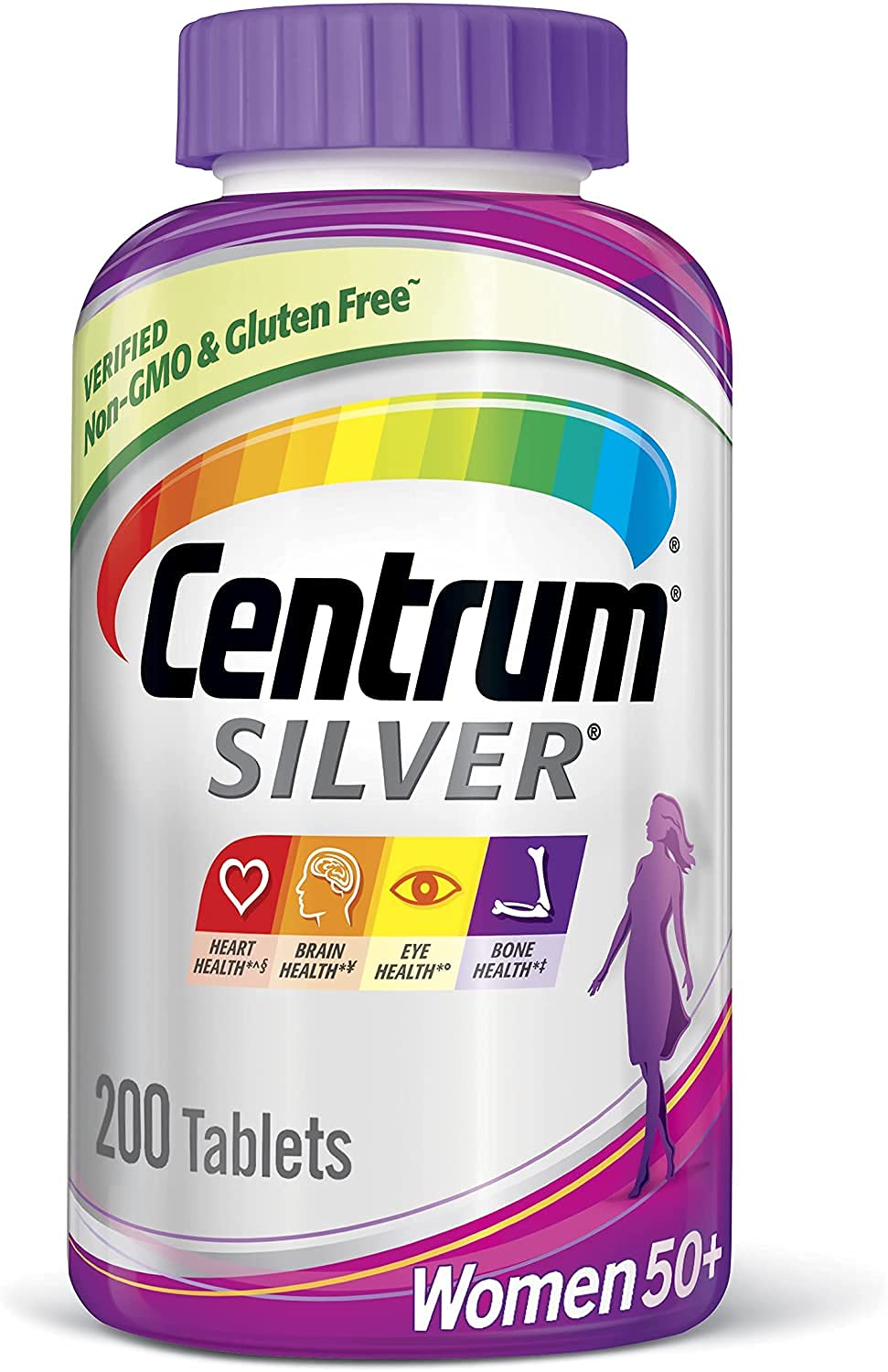 Centrum Silver Women 50+ Multivitamin - Health Supplement for Pakistan, 200 Count