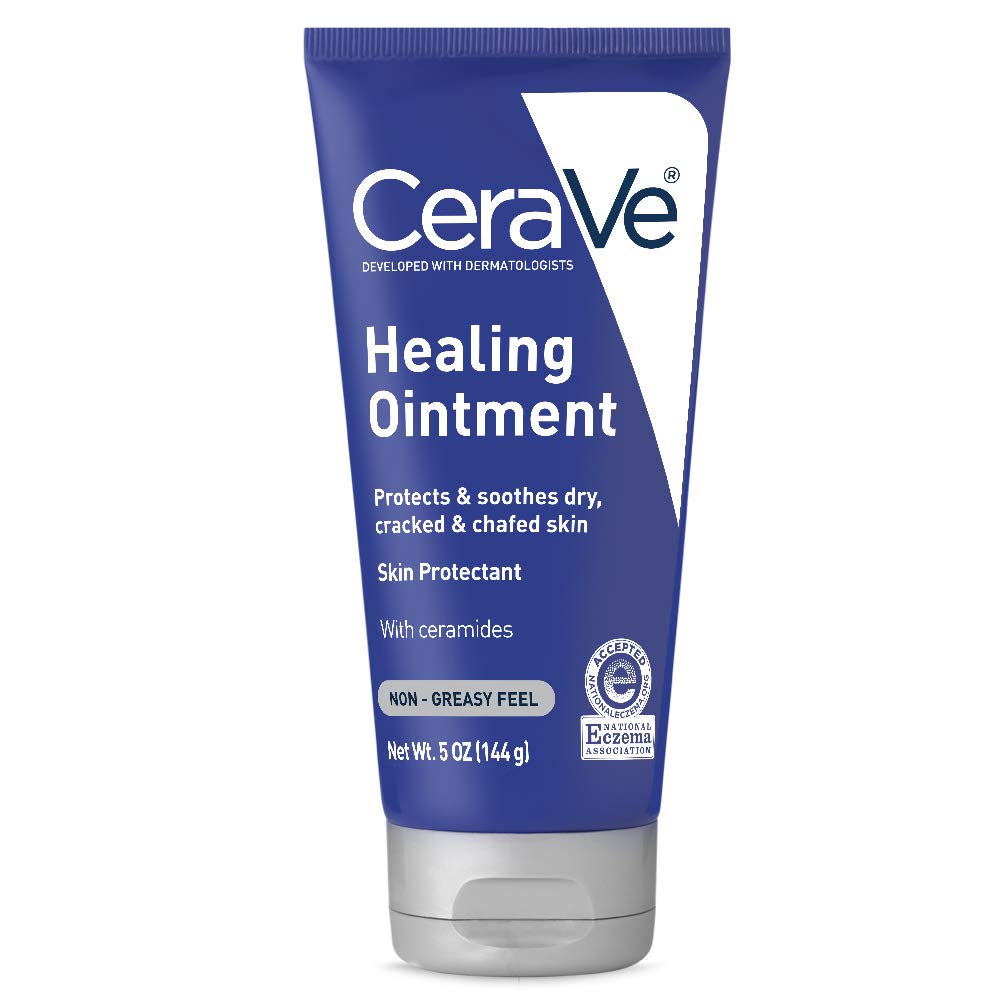 CeraVe Healing Ointment | Hydrating Skin Protectant for Cracked, Chafed, and Dry Skin | Hyaluronic Acid, Ceramides & Petrolatum | Fragrance-Free & Lanolin-Free | 5 oz
