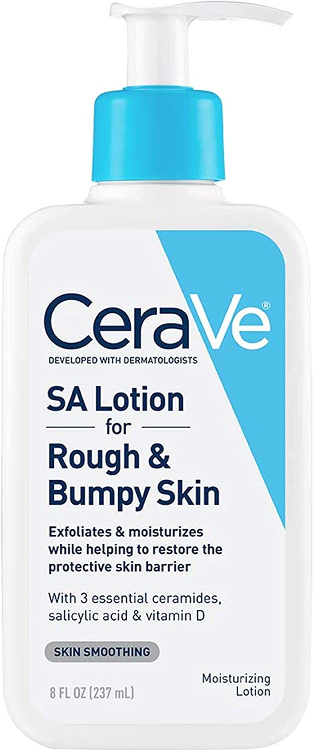 CeraVe SA Lotion for Rough & Bumpy Skin | Vitamin D, Hyaluronic Acid, Lactic Acid & Salicylic Acid Lotion - 8 Fl.Oz (237ml)