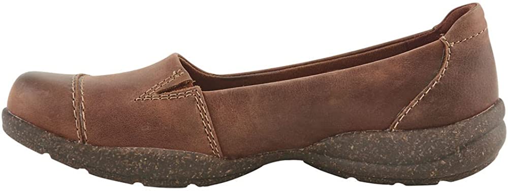 Clarks Women's Roseville Sky Loafer, 12 Wide - Mahogany Leather