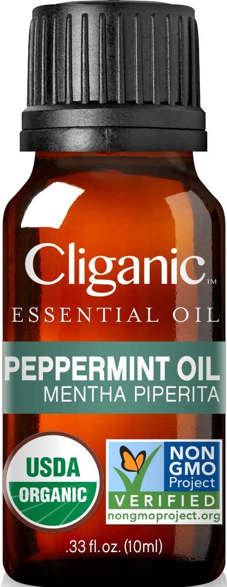 Cliganic Organic Peppermint Essential Oil, 100% Pure Natural Undiluted Peppermint Oil for Aromathera