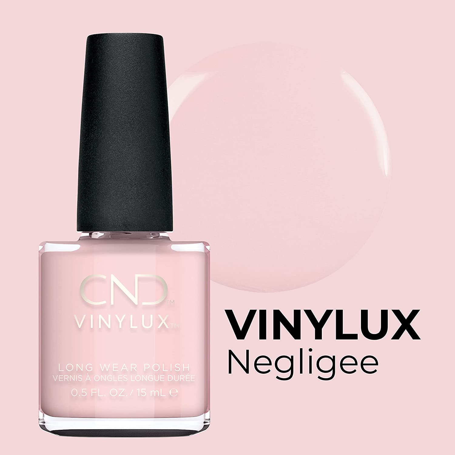 CND Vinylux Longwear Nail Polish, Gel-like Shine & Chip Resistant Color, Negligee, 0.5 Fl Oz