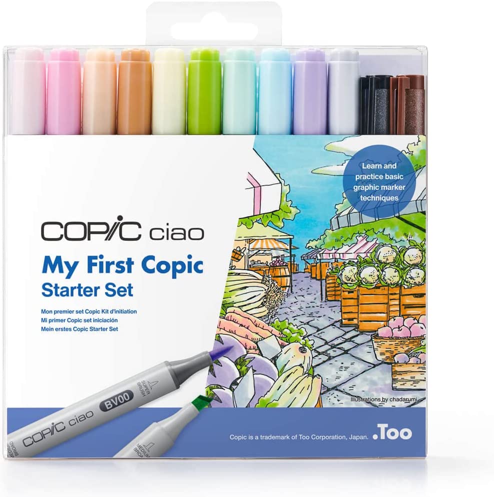 Copic Ciao First Starter Set Alcohol Marker, Assorted