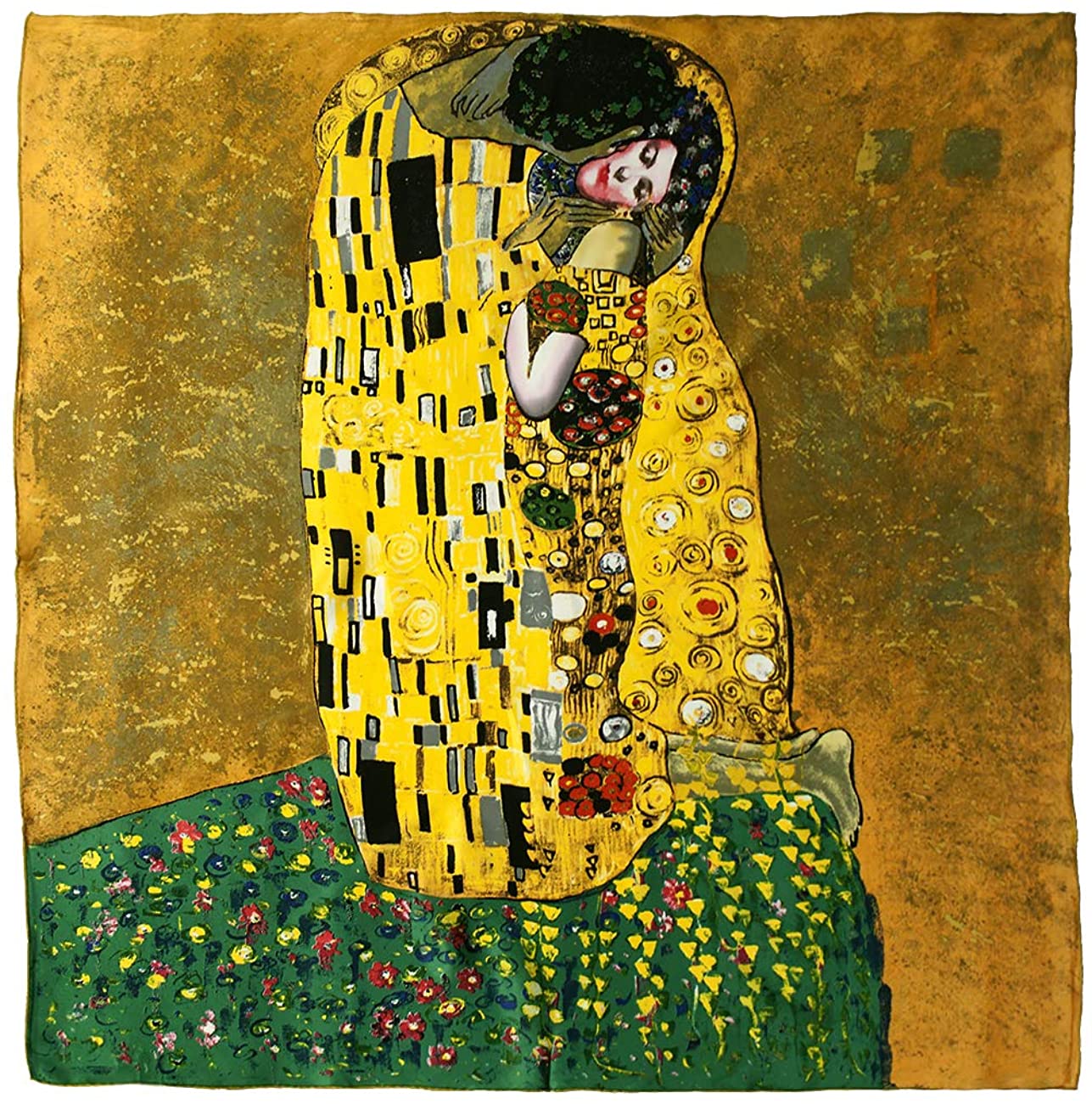 Dahlia Women's 100% Luxury Silk Scarf - Gustav Klimt's Famous Painting