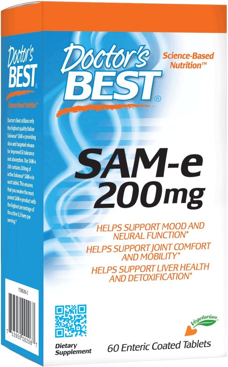 Doctor's Best SAM-e 200mg Support Mood & Joint Support & Liver Health - 60 Ct