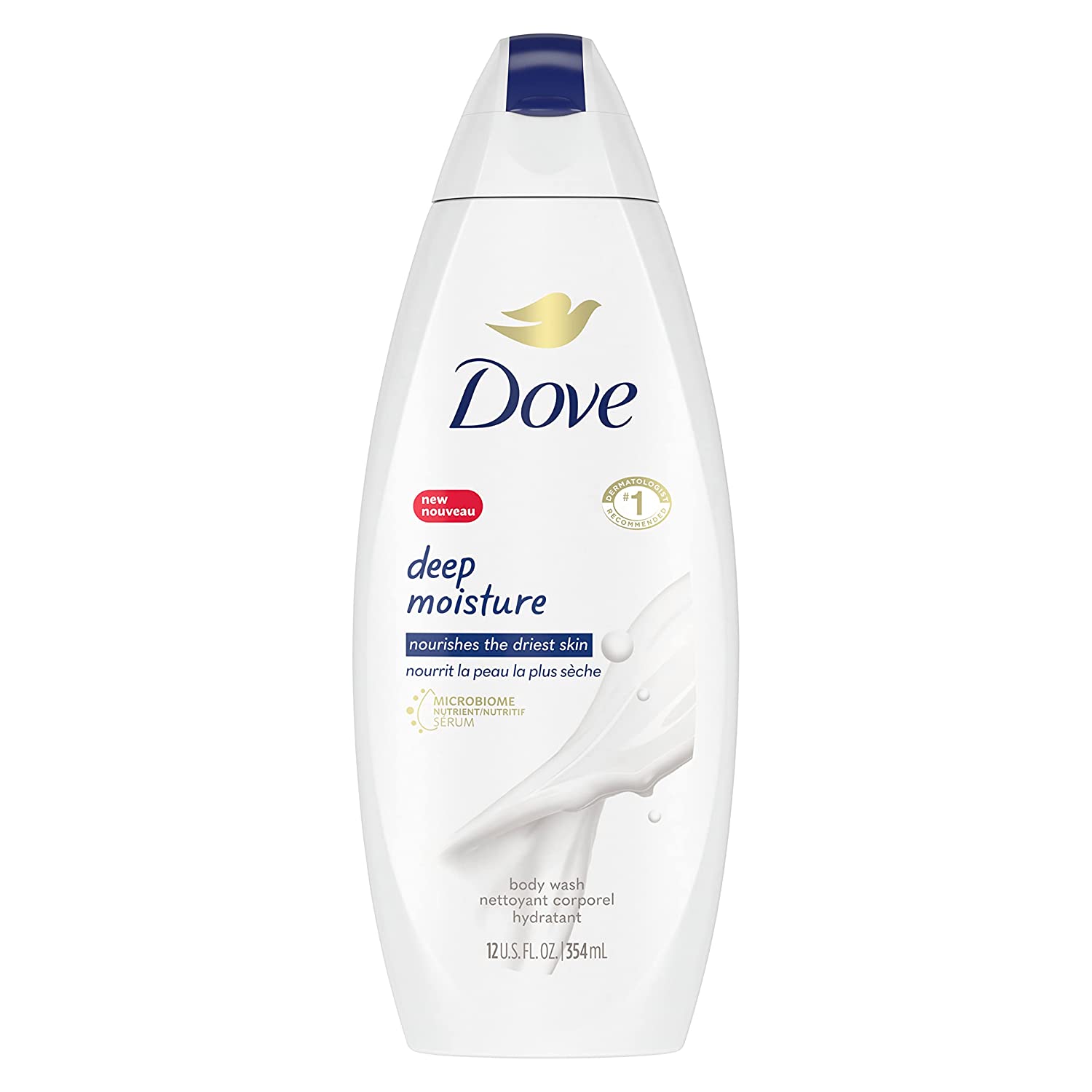 Dove Deep Moisture Cleanser with Skin Natural Nourishers for Instantly Soft Skin - 12 Fl.Oz (345ml)