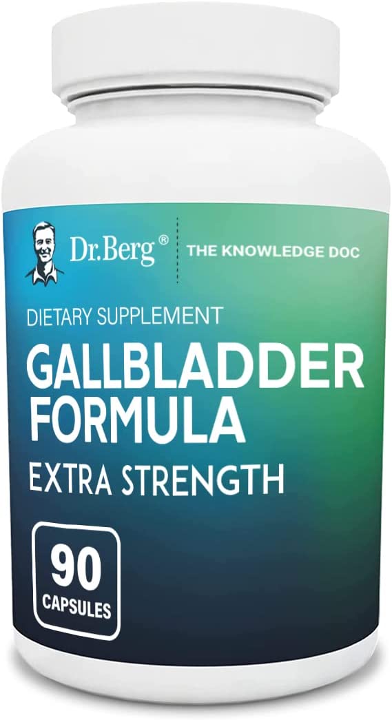 Dr. Berg’s Gallbladder Formula Purified Bile Salts Enzymes to Reduce Bloating, Indigestion & Abdominal Swelling - 90 Capsules