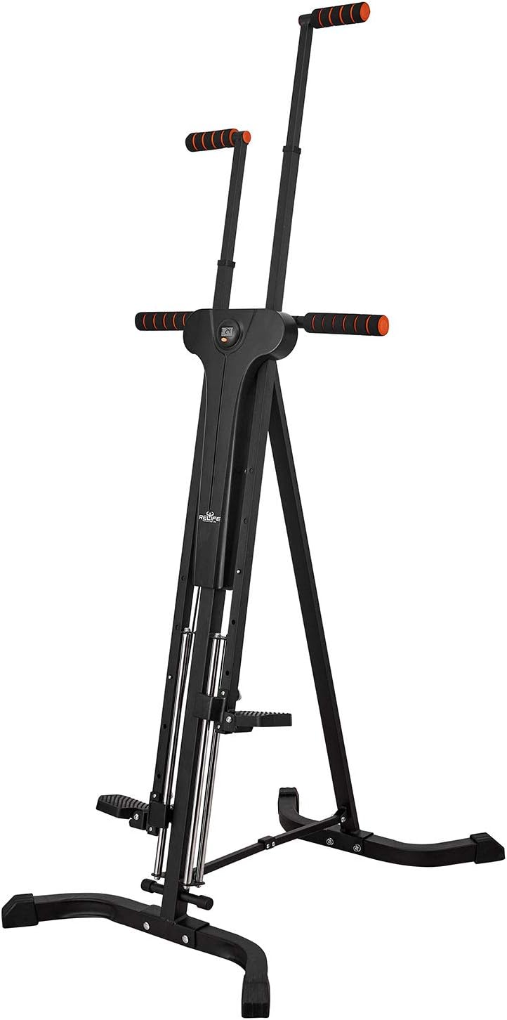 Ultimate Home Gym Exercise Machine, Exercise Climber Cardio Workout Machine with 4 Metal Guide Rails, Black