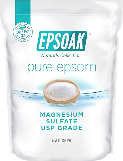 Epsoak Epsom Salt 19.75 Lbs - 100% Pure Magnesium Sulfate, Made in USA
