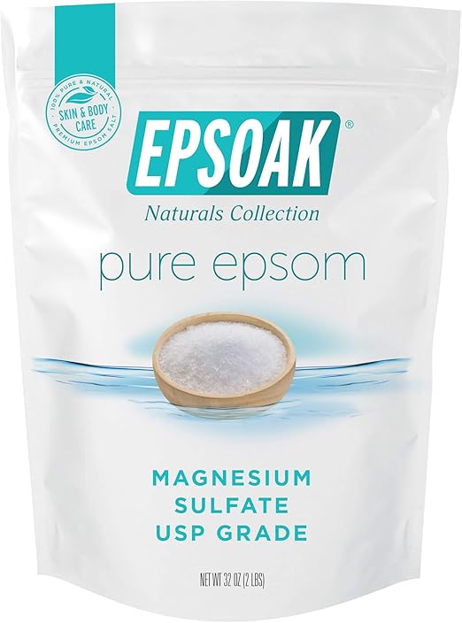 Epsoak Epsom Salt 2 Lbs - 100% Pure Magnesium Sulfate, Made in USA